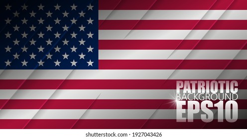 EPS10 background. Patriotic background with US flag colors. Perfect for any use you want to make of it.