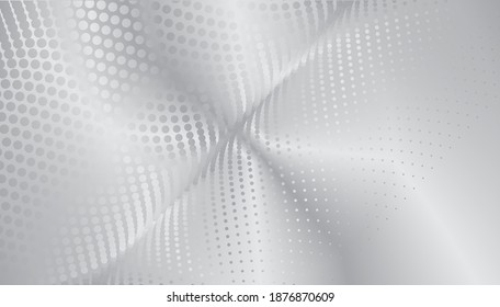 eps10 background vector design round dots on silver metallic gradient steel slab