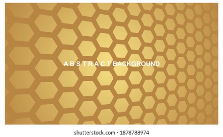 eps10 backgrounds. Hexagon abstract pattern forming a gold gradient 3d perspective