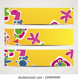 eps10, banner with abstract pattern