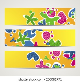 eps10, banner with abstract pattern