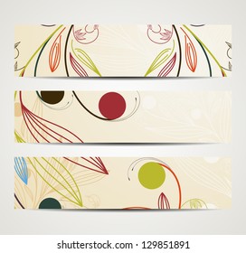 eps10, banner with floral pattern