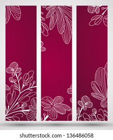 eps10, banner with floral pattern