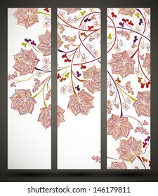 eps10, banner with floral pattern