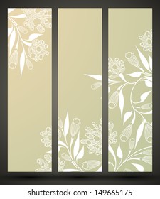 eps10, banner with floral pattern