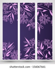 eps10, banner with floral pattern