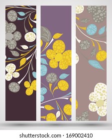 eps10, banner with floral pattern