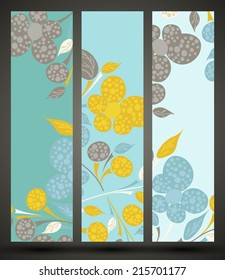 eps10, banner with floral pattern