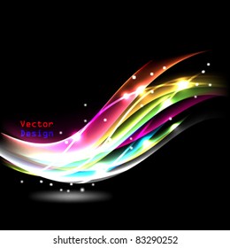 Eps10 Beautiful Sparkling Waves Design