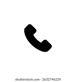 eps10 black Phone call icon vector illustration isolated on white background
