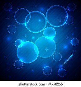 EPS10 Blue Circles Vector Illustration Background