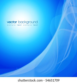 EPS10 Blue smoke vector background with text