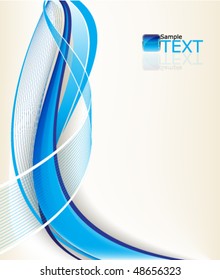 Eps10 Blue Wave Background