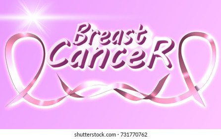 eps10. Breast Cancer Awareness Ribbon Background - File is layered, and colors are global swatches for easy editing.