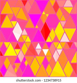 EPS10. Bright abstract mosaic pattern. Vector background. For design and decorate backdrop. Ceramic tile fragments. Colorful broken tiles trencadis