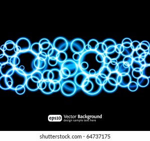 Eps10 luz brillante efecto fondo azul. Plantilla de diseño de vectores.