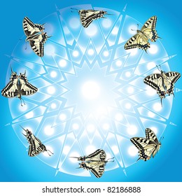 EPS10/ Butterfly in flight - the movement phase