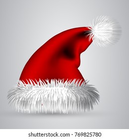 eps10. Cartoon Santa hat isolated on white background