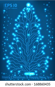 EPS10 christmas tree vector background 