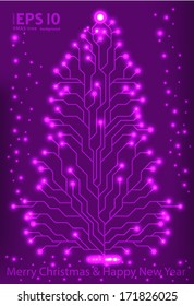 EPS10 christmas tree vector background