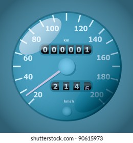 eps10 classic analog tachometer - realistic illustration