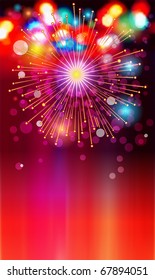 EPS-10: colored lights and bursts for the New Year or other celebrations