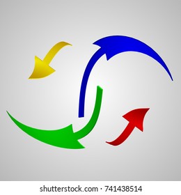 eps10. Colorful Arrows Illustration. Signs for business