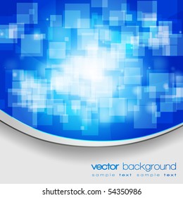 EPS10 colorful blue vector background with text