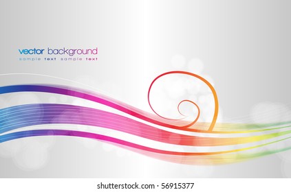 EPS10 Colorful Lines Abstract Vector Background