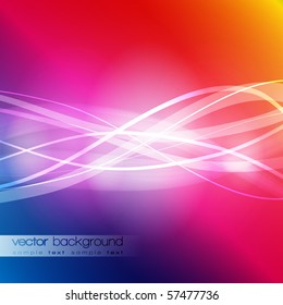 EPS10 Colorful Lines Abstract Vector Background