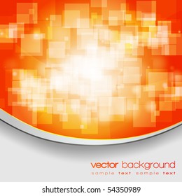 EPS10 colorful orange vector background with text