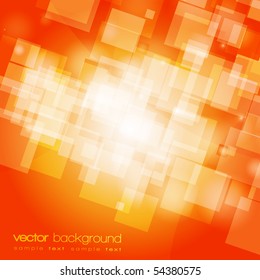 EPS10 bunter orangefarbener Vektorhintergrund mit Text