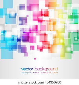 EPS10 colorful rainbow vector background with text