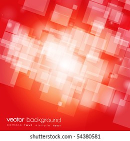 EPS10 colorful red vector background with text