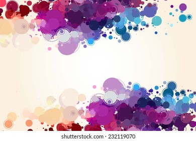 EPS10 Colorful Vector Background, colored circles on a white background