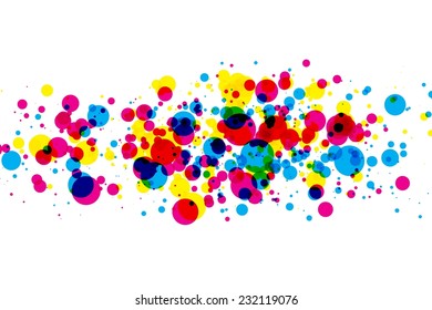 EPS10 Colorful Vector Background, colored circles on a white background