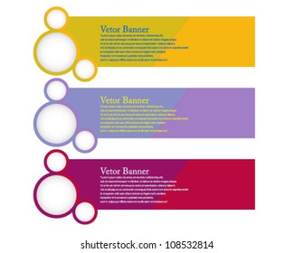 Eps10 Colorful Vector Banner Concept Design