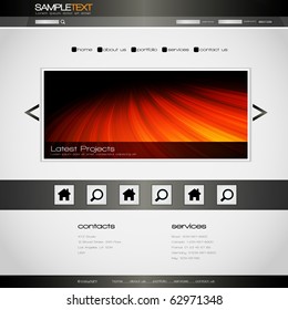 EPS10 Colorful Vector Website Design Template