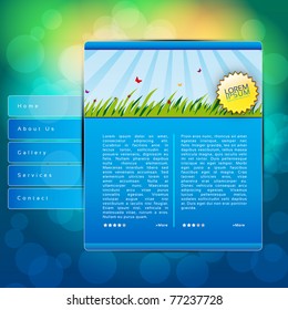 EPS10 Colorful Website Template - Vector Design