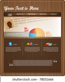 EPS10 Colorful Website Template - Vector Design