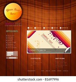 EPS10 Colorful Website Template - Vector Design