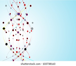 eps10, dna molecule, abstract background
