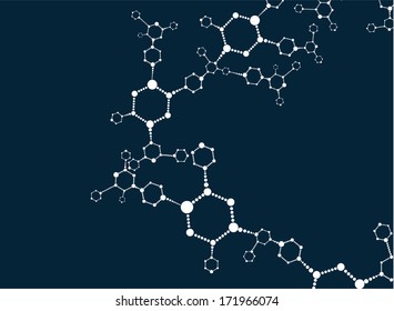 eps10, dna molecule, abstract background