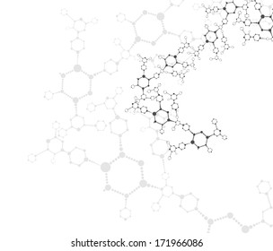 eps10, dna molecule, abstract background