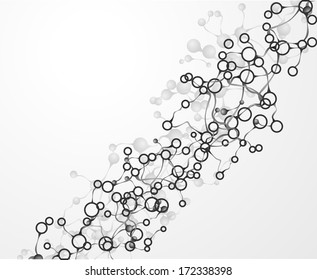 eps10, dna molecule, abstract background 