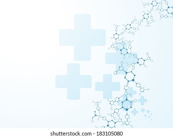 eps10, dna molecule, abstract background