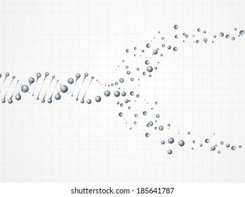 eps10, dna molecule, abstract background 