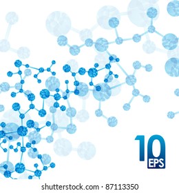 eps10, dna molecule, abstract background