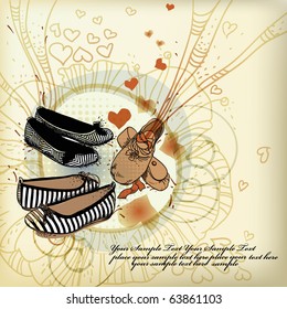 eps10 dream of fashionable shoes