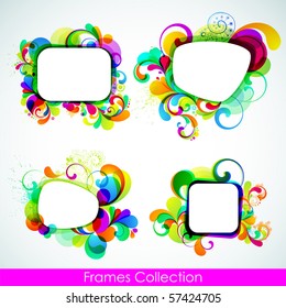 EPS10. Editable collection of cheerful frames